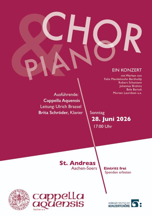 Plakat Chor und Piano